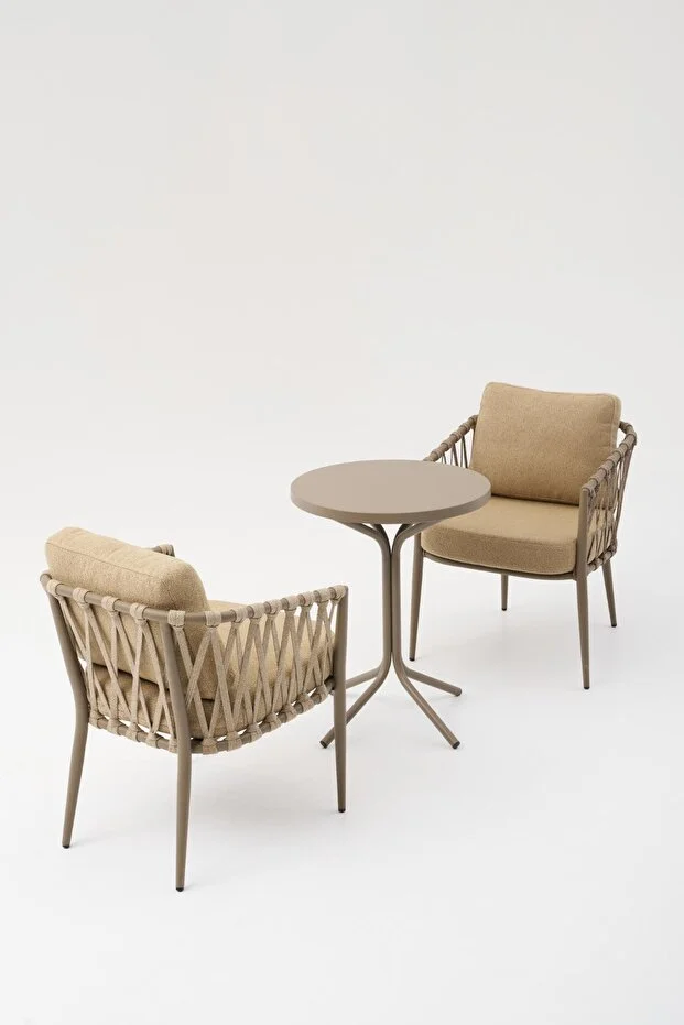 Rapunzel Bahçe Balkon Bistro Set CAPPUCİNO